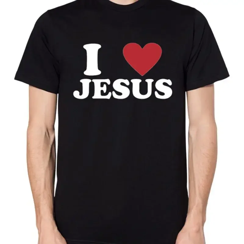 

I Love Jesus T Shirt Men Ladies Top Religion Faith Christ