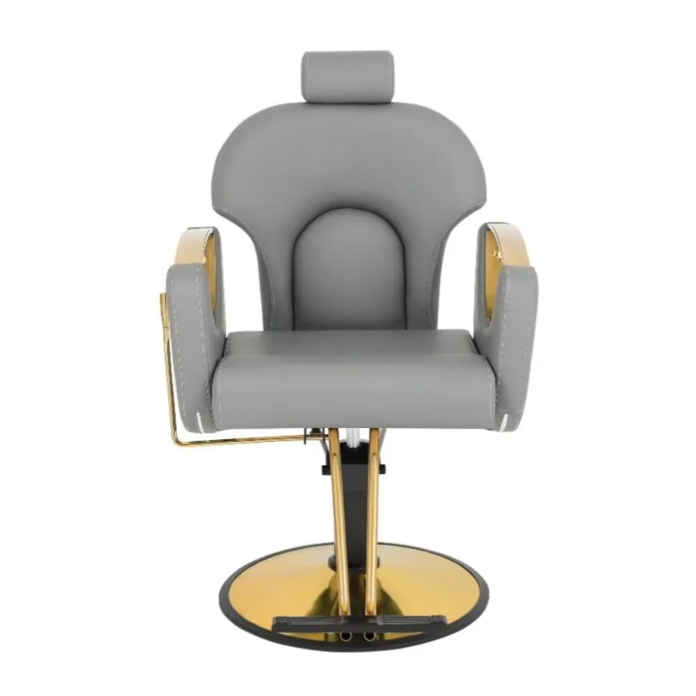 Latest Modern Blue Gold Woman Men Haircut Saloon Chair Hair Salon Barber Chairs