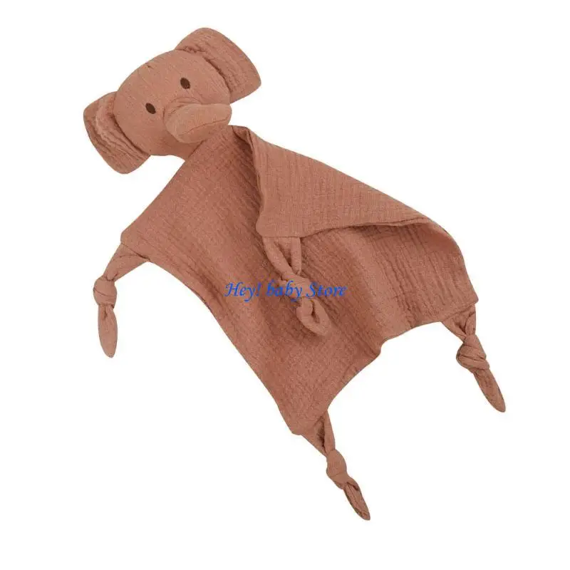 

Q1FE Cartoon Elephant Sleep Doll Toy Baby Teething Bib Appease Towel Burping Cloth
