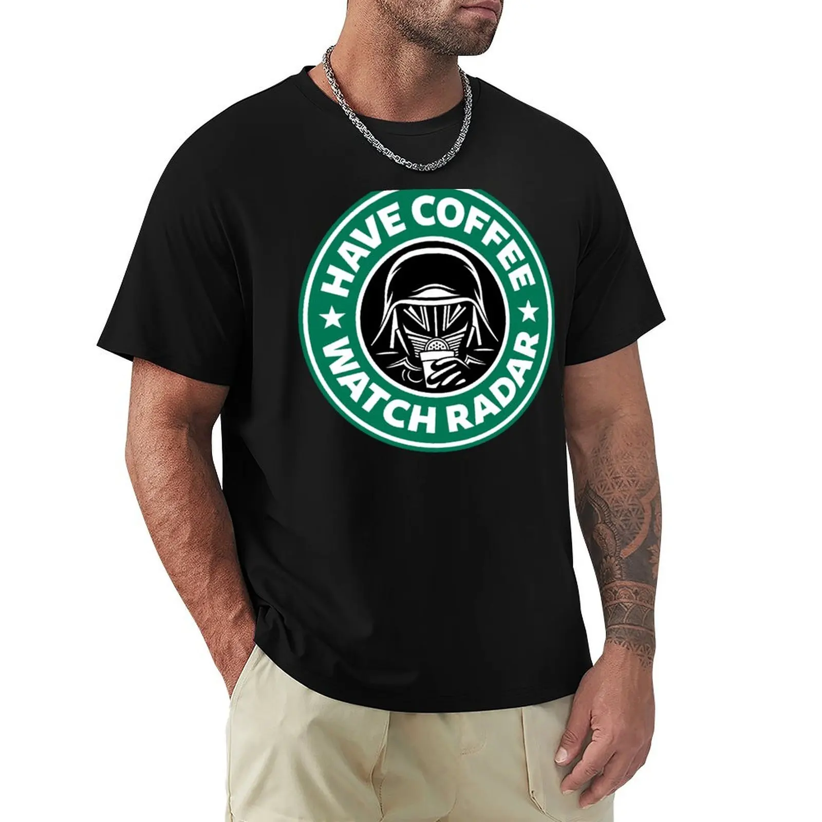 

Have Coffee, Watch Radar T-Shirt Urban Style Print T-Shirt
