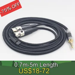 6.5mm XLR 4.4mm Super Soft Headphone Nylon OFC Cable For KENNERTON ODIN THROR ROGNIR THEKK WODAN VALI Headphone LN007556