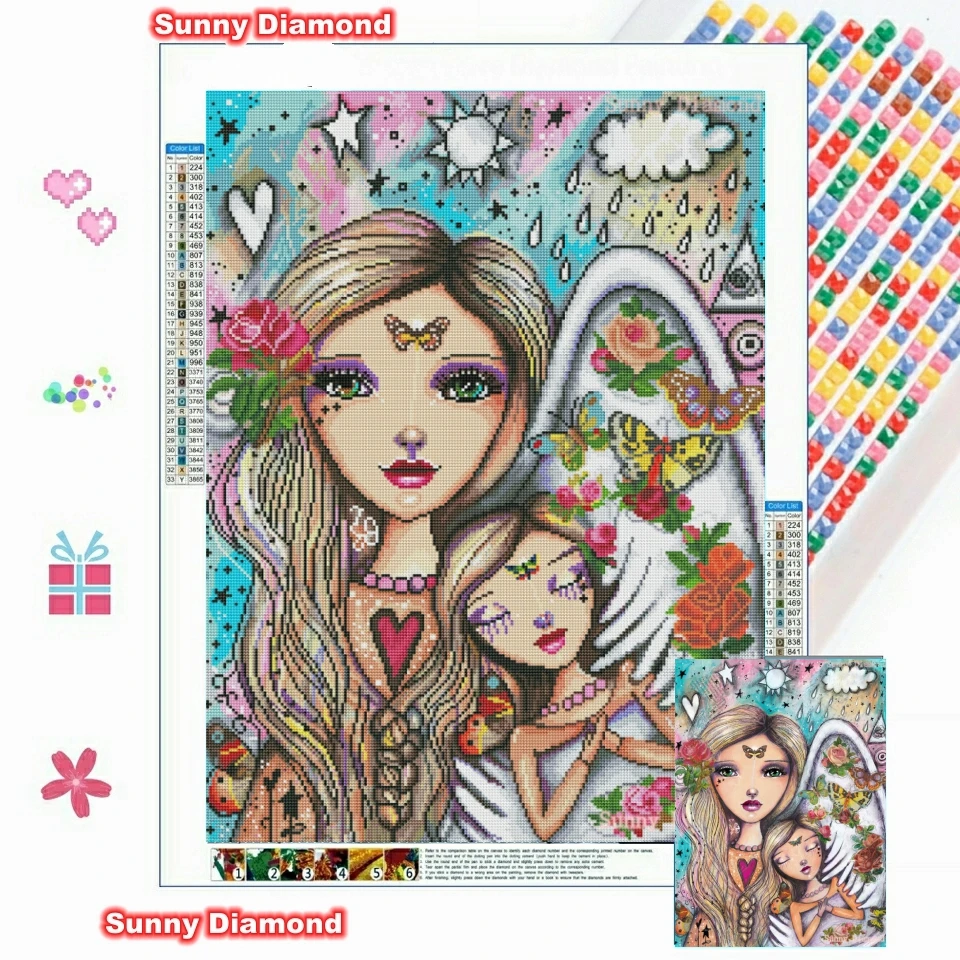 Diy Victoria Frances Gothic Angel Diamond Painting Art Kits Full Drill Cross Stitch Embroidery Mosaic Pictures Home Decor Gifts