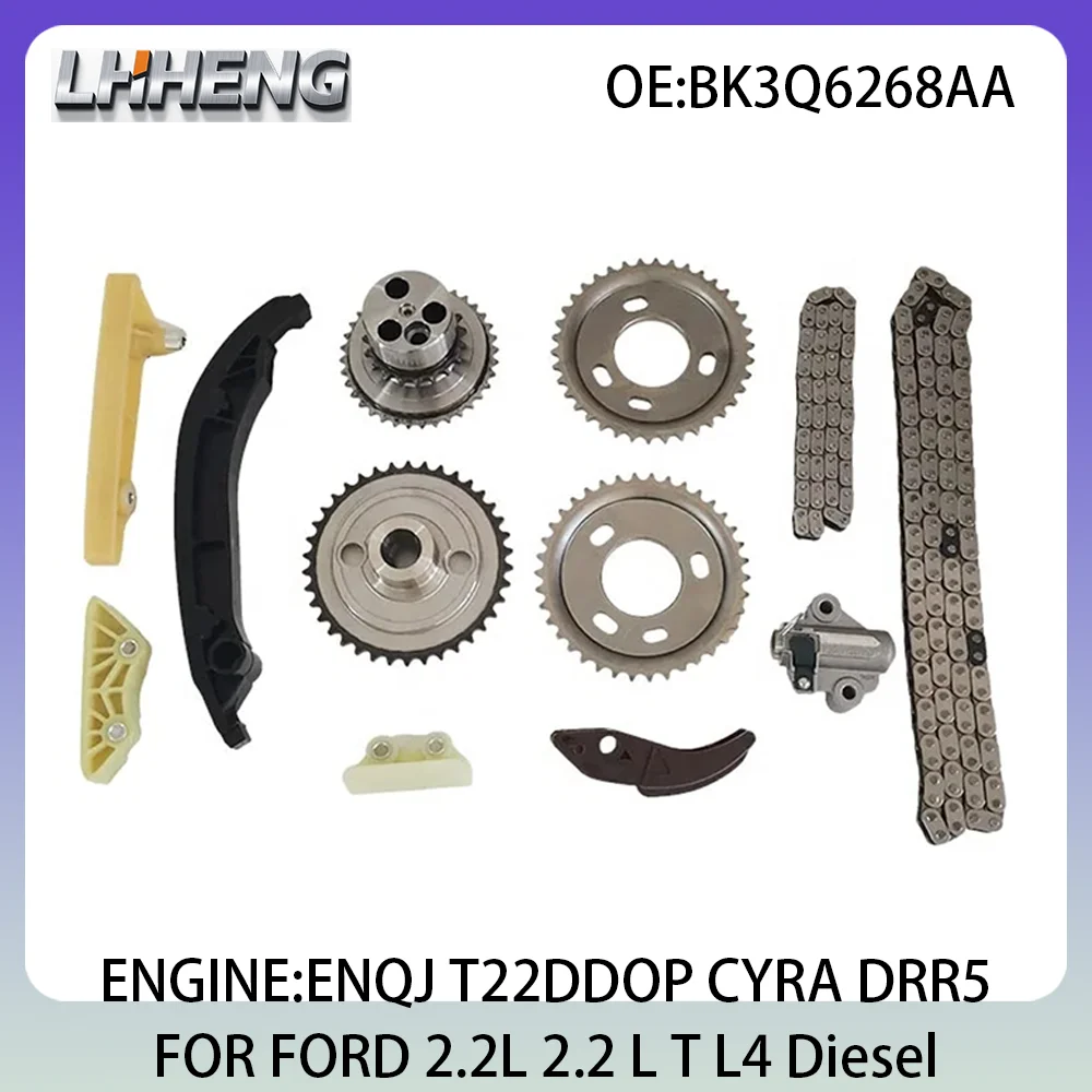 Kit de reparación de cadena de distribución del motor para FORD RANGER TRANSIT 2.2L 2.2 L T L4 diésel 11-18 1372438 1372438S1 BK2Q-6K261-AA ENQJ CYRA