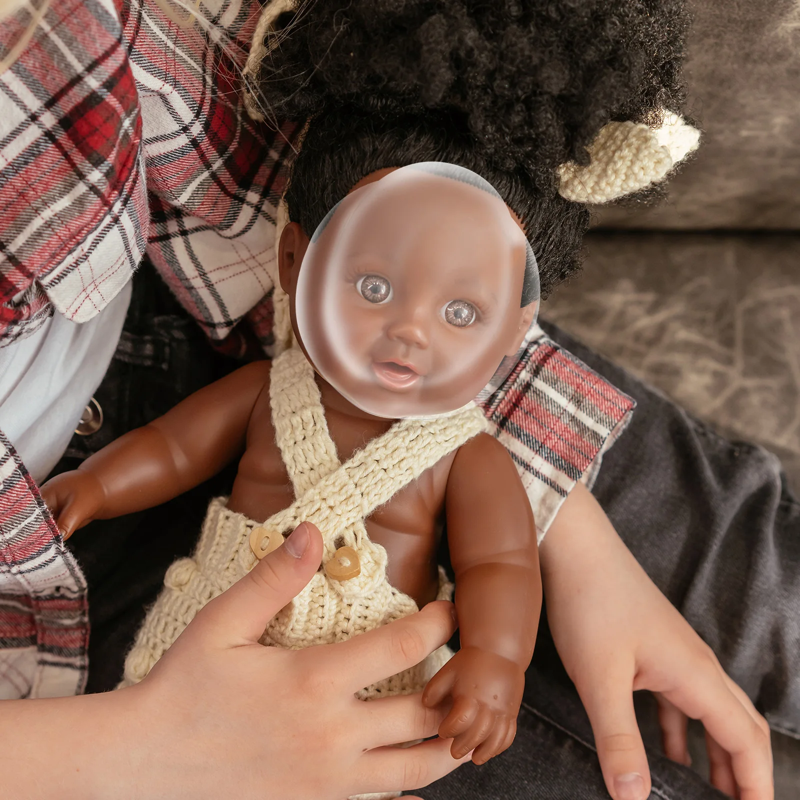 

4Pcs Plastic Face Mask for Mini Display Face Covers Makeup Protection Durable Wear-Resistant Props Plastic Mask