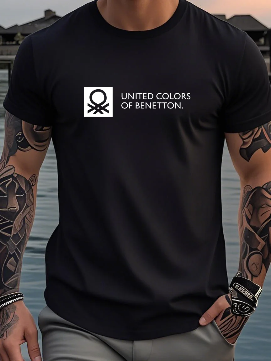 

Summer loose graphic casual sports round-neck short-sleeved T-shirt tops for men and women, outdoor couple sportswear