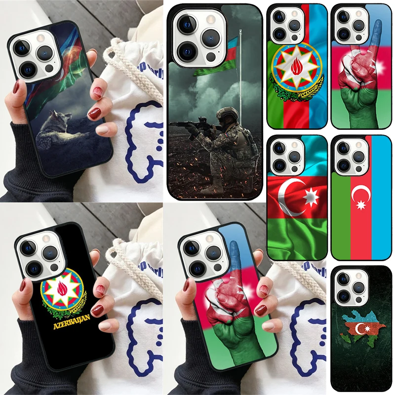 Azerbaijan Flag Cover For iPhone 16 13 14 15 Pro Max 12 Mini 11 15 Pro Max 6 7 8 Plus Max SE 2020 Phone Case