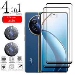4-in-1 For Realme 12 Pro Glass For OPPO Realme 12 Pro Glass Protective HD 9H Screen Protector For Realme 12 Pro Plus Lens Glass