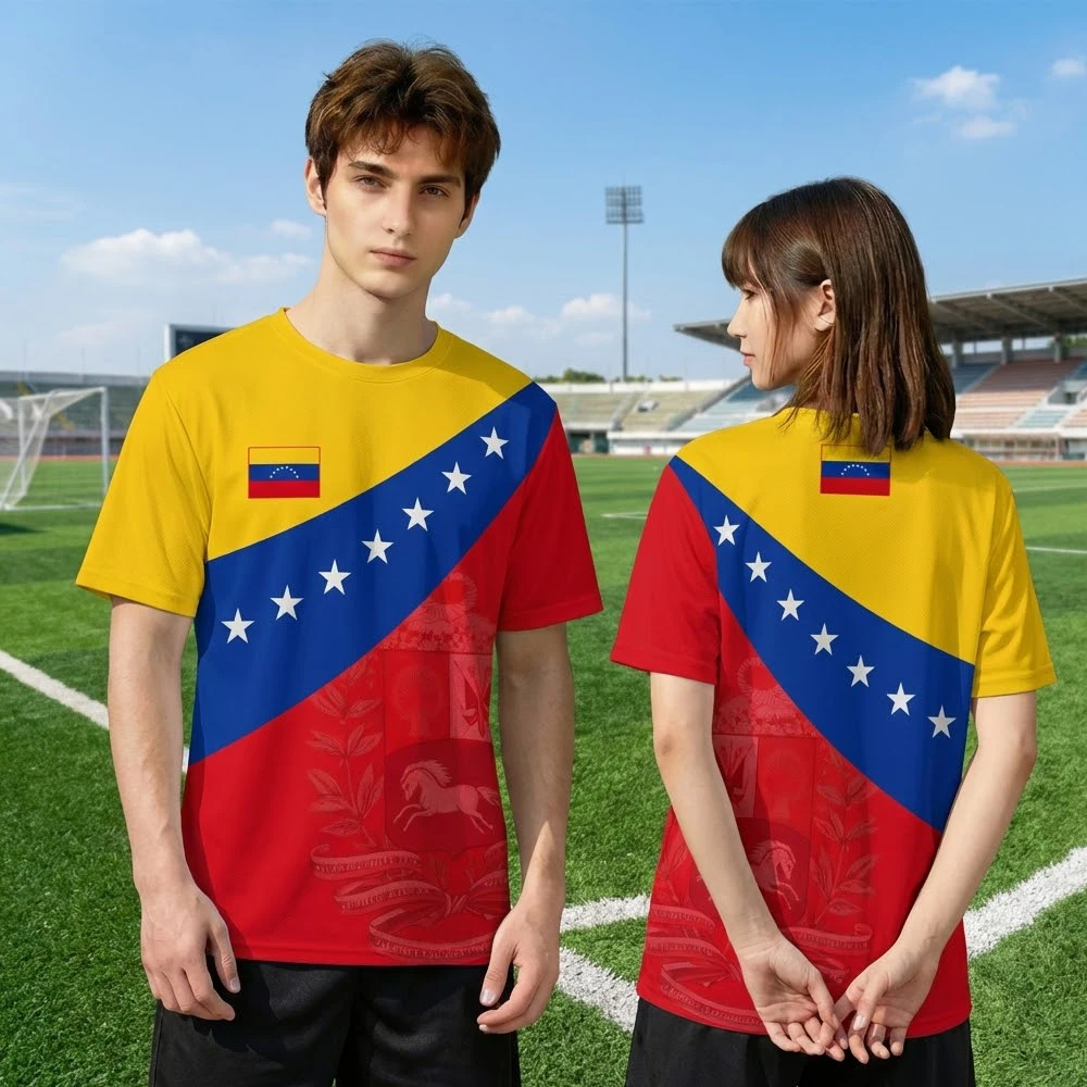 

Venezuela Flag 3D Printed T-shirt Summer Men's And Women's Sports Jerseys 2026 New Outdoor Sports Breathable Training Clothing