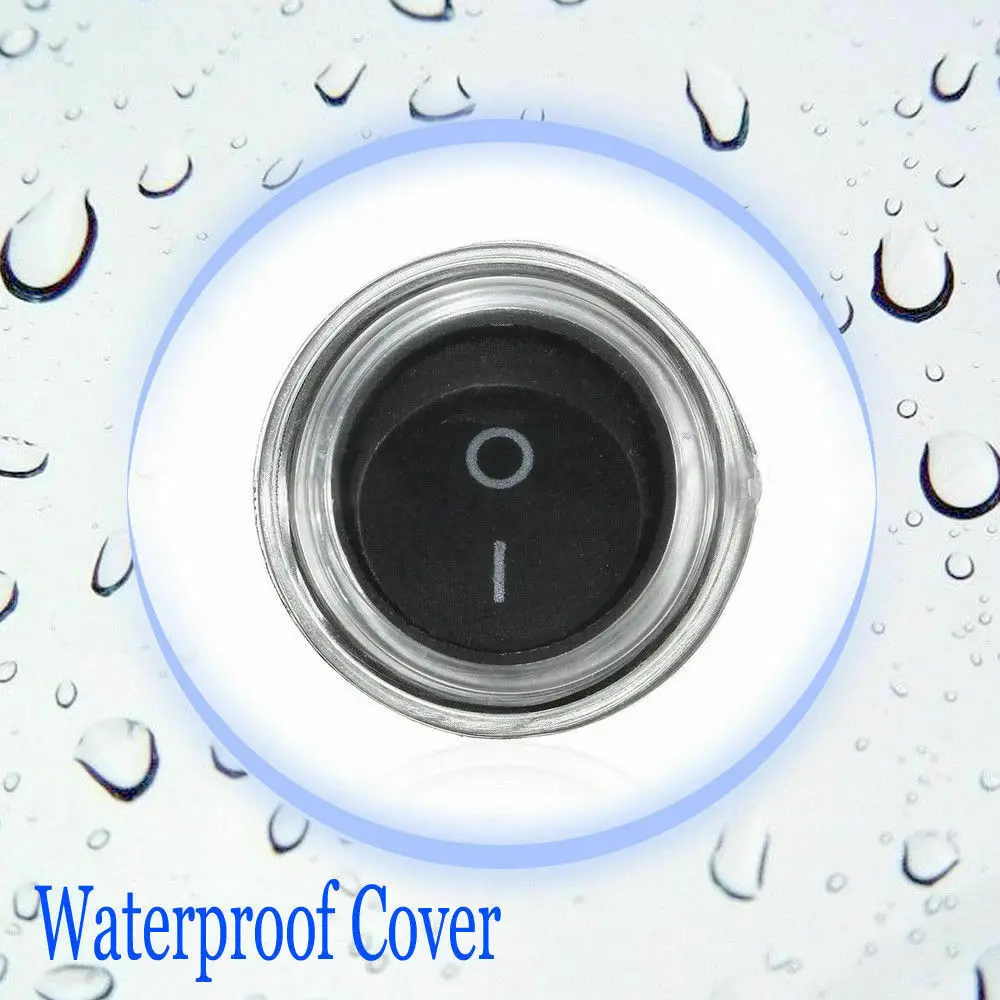 

Тумблер SPST ВКЛ/ВЫКЛ, пластиковый круглый кулисный однополюсный однополюсный 10А, черный чехол с защелкой, водонепроницаемый чехол