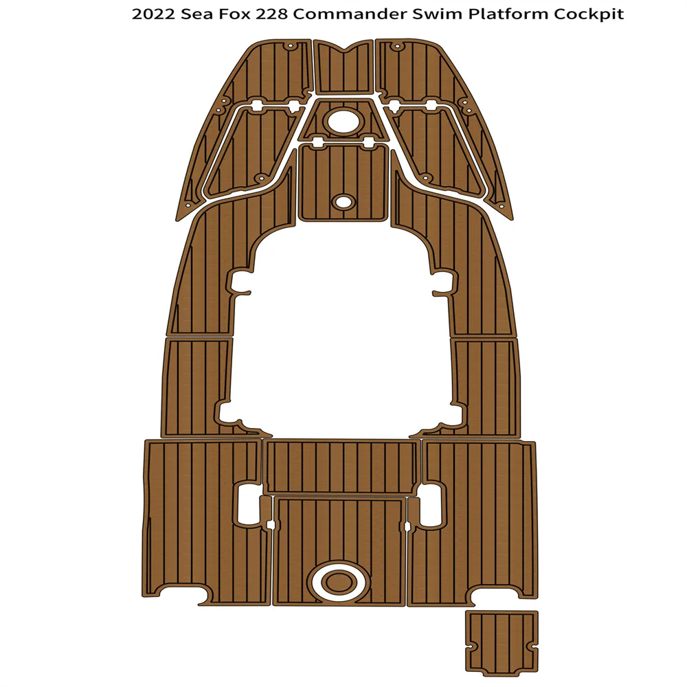 

2022 Sea Fox 228 Commander Swim Platform Cockpit Pad Boat EVA Foam Teak Floor