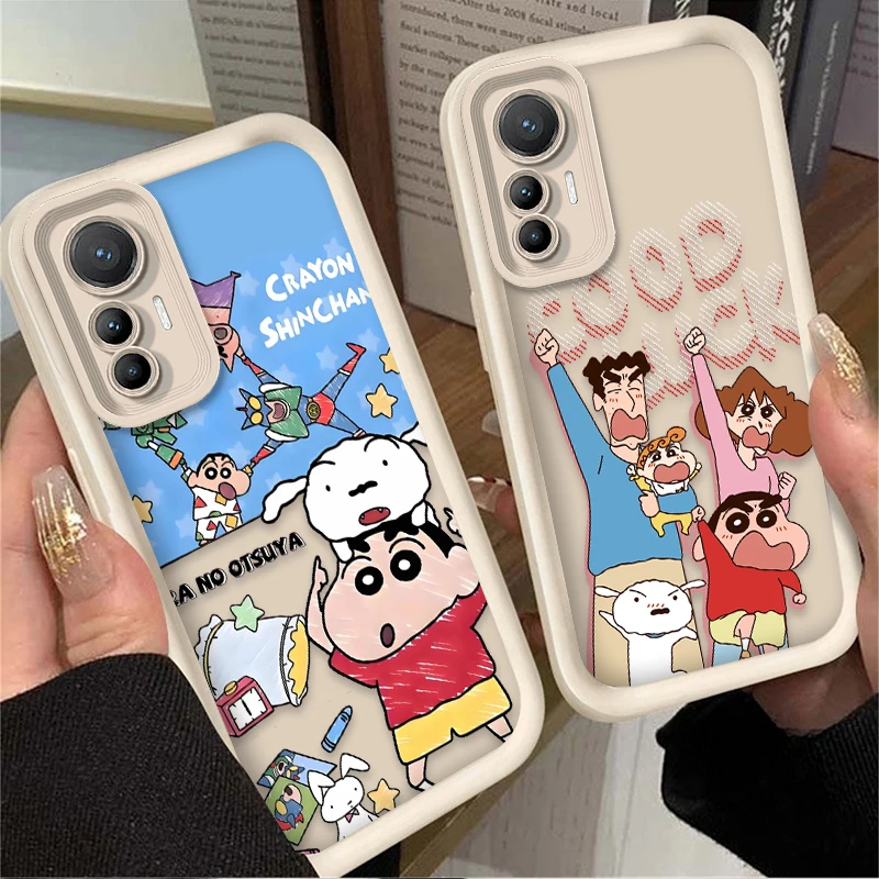Cute Crayon Shin-chan GOOD LUCK Case For Xiaomi Mi 17 Pro Max 15 Ultra 14 13 12 12X 12S 11 Lite 5G NE 15T 14T 13T 12T 11T Pro view 2