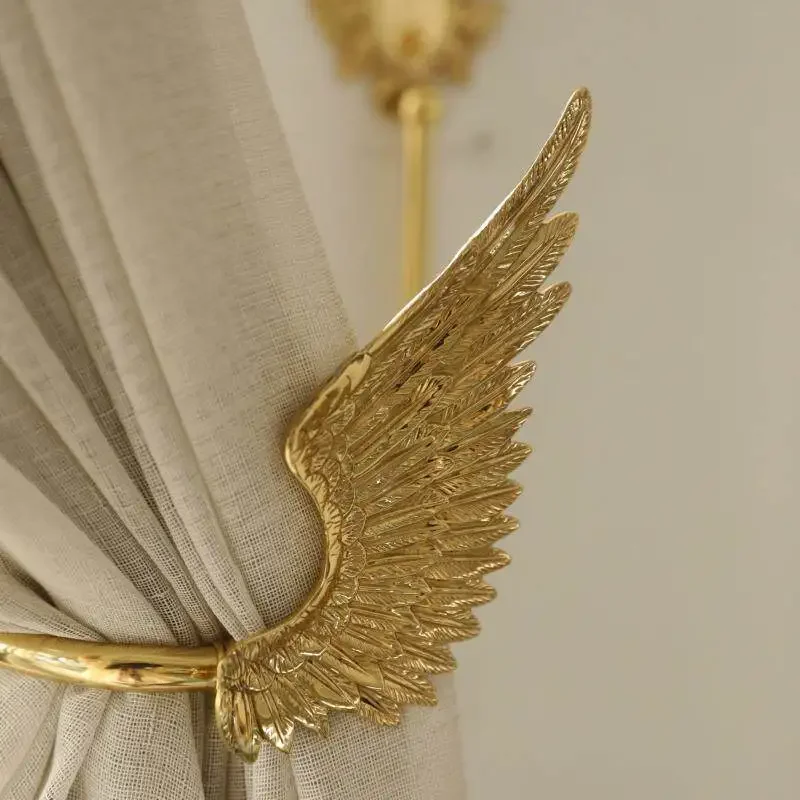 

CLLminimalist creative angel wings brass pure copper curtain hook decorative hook retro wall hook