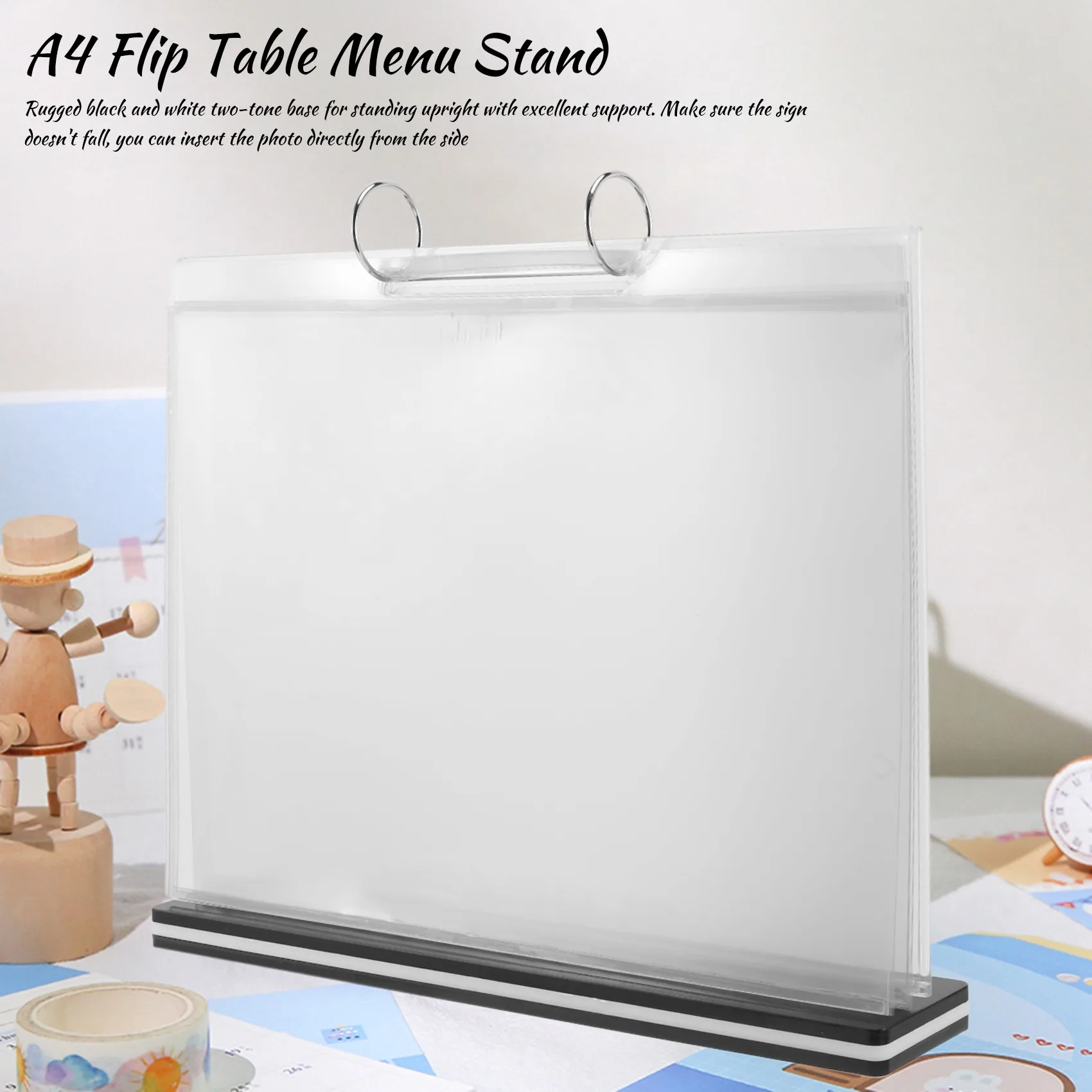 AB42-A4 support de Menu de Table rabattable multi-pages support de carte de Table présentoir de Menu support de Menu Menu de bureau Album Photo cadre Photo