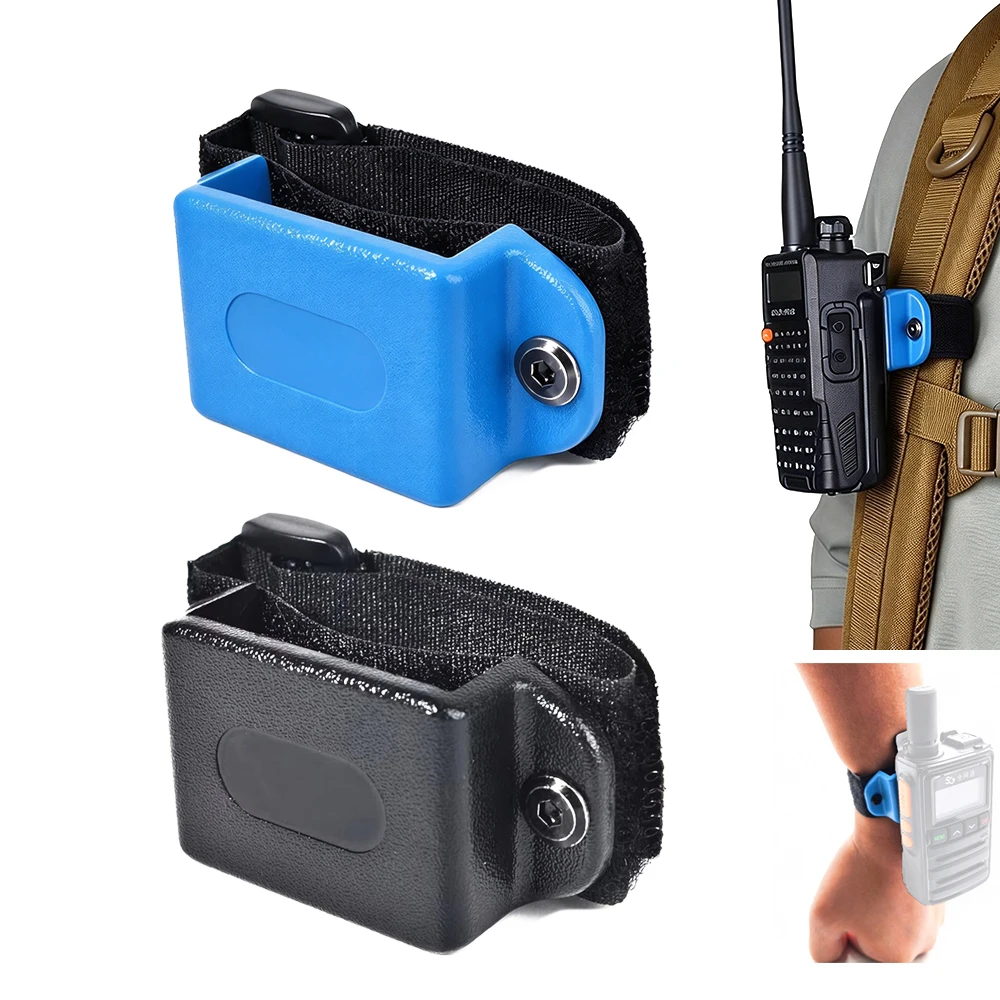 Walkie Talkie Clips Mount Quick Release Bracket Adjustable Hook Arm Strap Zip Tie For Backpack Strap Outdoor Radio Holder Gear