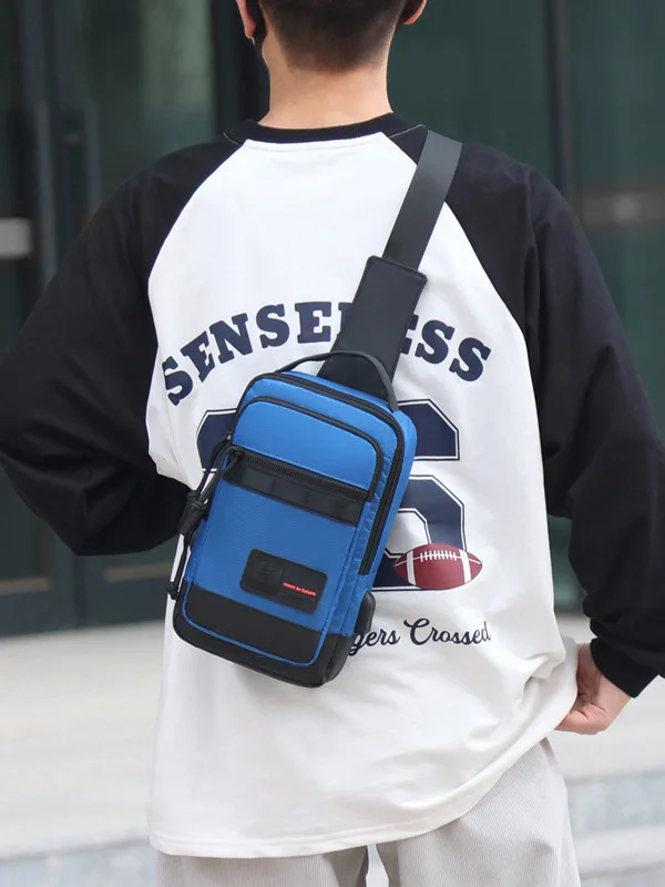 new-large-capacity-single-shoulder-bag-travel-lightweight-crossbody-bag-fashionable-color-block-backpack-casual-style-men's-bag