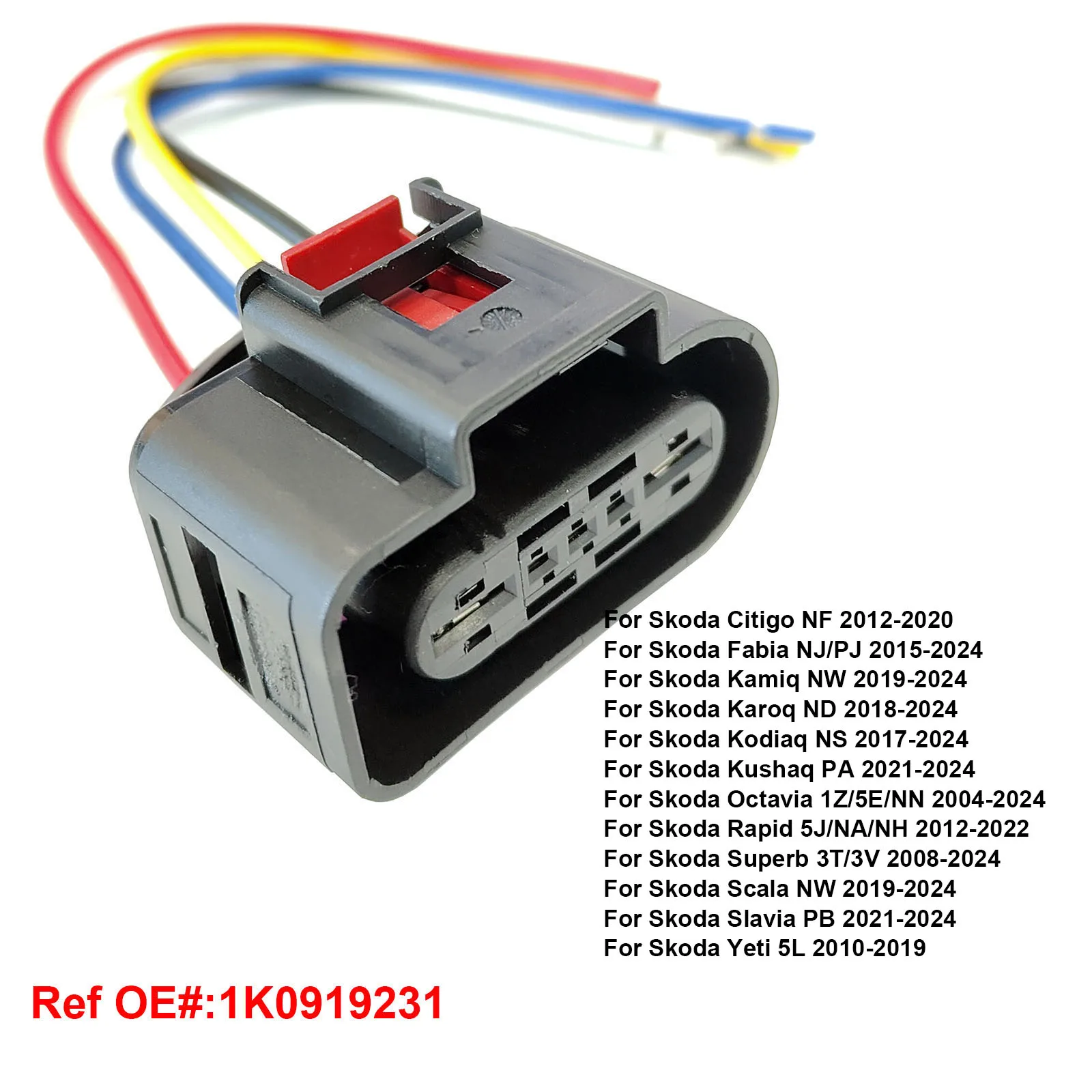 For SKODA Citigo Fabia Kamiq Karoq Kodiaq Kushaq Fuel Pump Control Sender Wiring Harness Loom connector plug Prewired 1K0919231