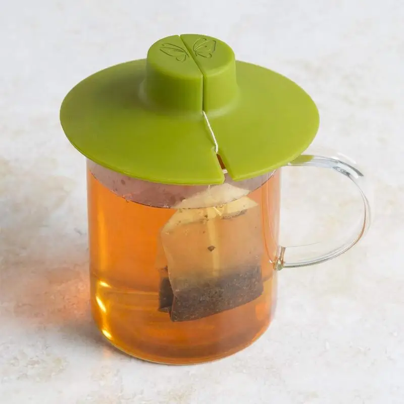 Reusable Silicone Tea Bag Squeezer Holder Non-slip Grip Easy Clean for Kitchen Home Daily Tea Making