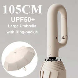 Extra Large Reinforced Wind-resistant Rain-resistant Dual-purpose UV Protection Fully Automatic Ring-buckle Umbrella