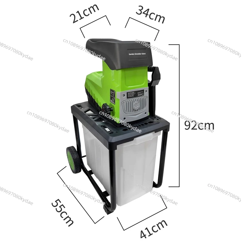 2800W Electric Garden Wood Chipper Compact Branch Shredder Crusher for Home Yard Use