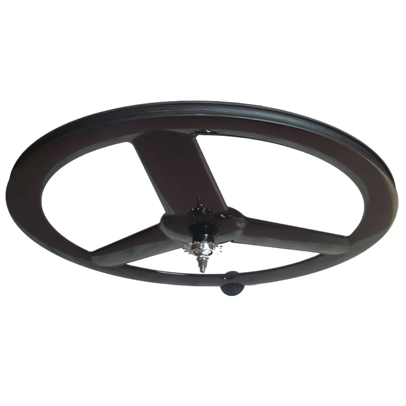 

700C Carbon Fiber Bicycle Wheel 3-Spoke Design 23mm Width And 50mm Depth