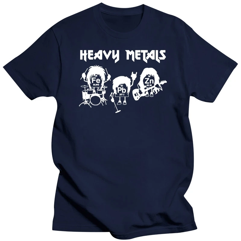 Heavy Metals Chemistry Periodic Table Rock Roll Music Physics Biology Tee Funny Humor Pun Graphic Adult Mens T-shirt