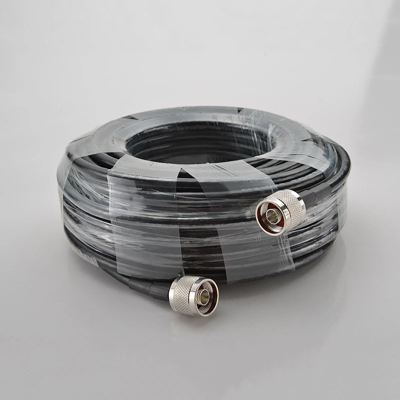 Lintratek 15 Meter Coaxial Cable N Male To N Male 50ohm for Mobile Phone Cellular Amplifier Signal Booster Repeater
