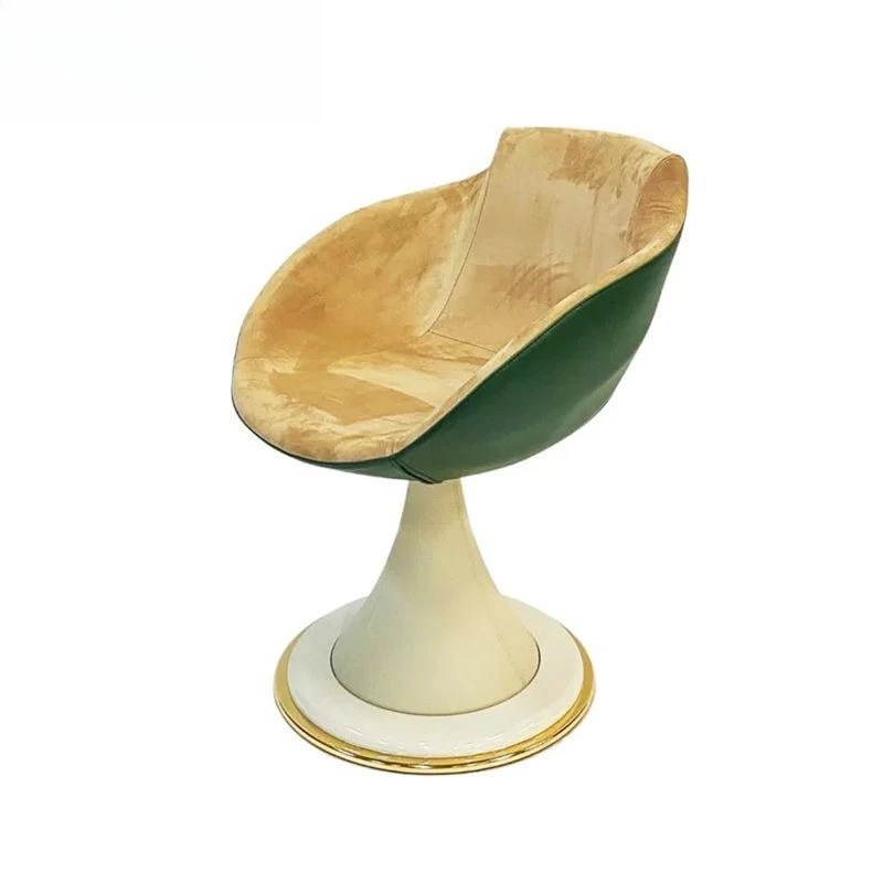 

Italian modern design minimalist round plate base lounge chair mahjong table with everyday dining chair