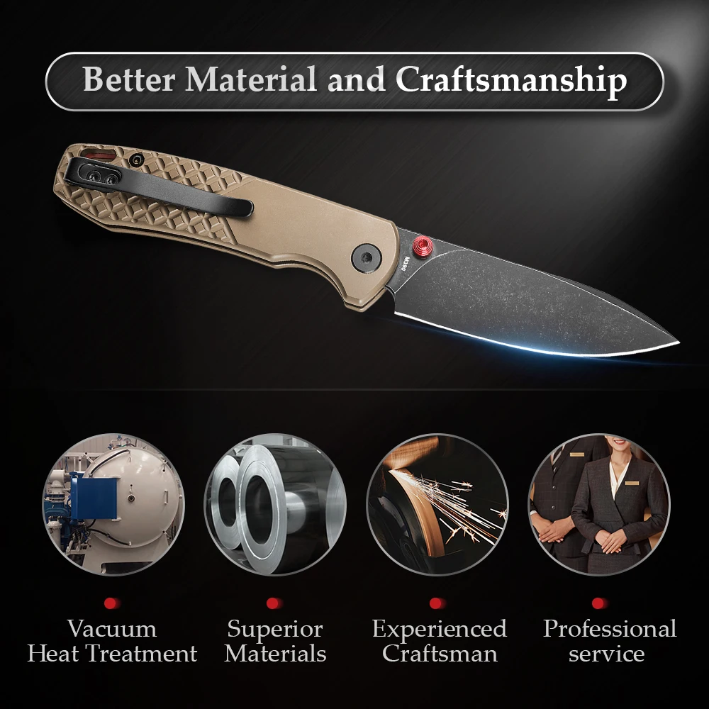 تريفيسا اليعسوب سكين جيب M390 شفرة مقبض التيتانيوم مع كليب التخييم في الهواء الطلق التخييم بقاء الصيد أدوات EDC التكتيكية #4