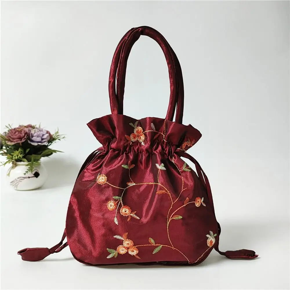 

Cosmetic Bag Mini Purse Wallets Embroidery Jewerly Packing Bag Women Flower Handbags Hanfu Drawstrings Bags Small Storage Bags