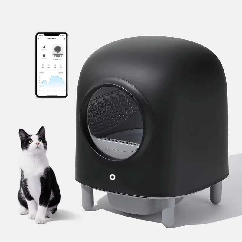 Wholesale Electric Smart Home Self Clean Black Cat Litter Box Toilet For Small Cats