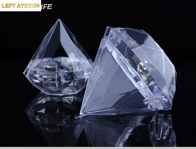 24pcs Clear Diamond Boxes Candy Box Wedding Favor Gift Box Transparent Plastic Box Wedding Favours Souvenirs for guests