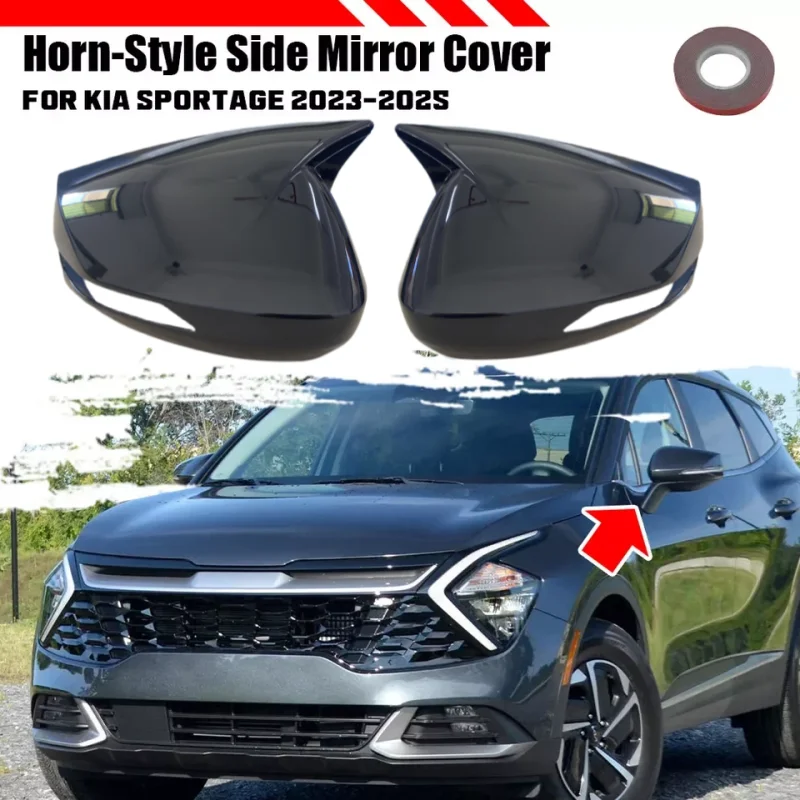 For KIA Sportage NQ5 2021-2025 Pair Rearview Mirror Cover Side Reversing Mirror Caps Rear View Mirror Trim Car Accessories