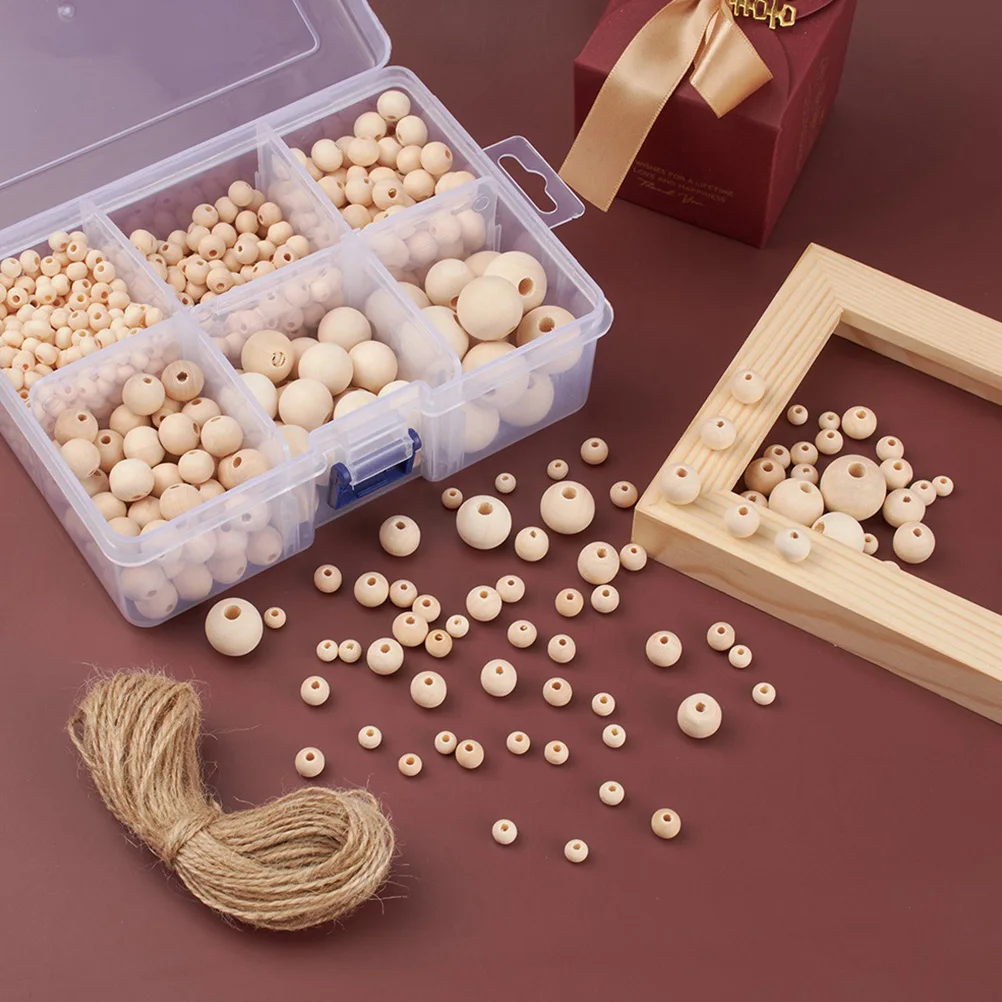 

Wood Box Wood Crafts DIY Making Bracelet Crafts Diy Beads Supplies Jewelry Loose Wooden Beads Smooth Surface