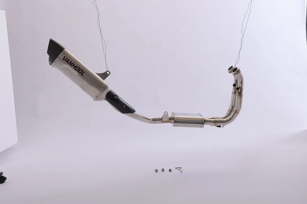 FBB دراجة نارية الملحقات أداء التيتانيوم الفولاذ المقاوم للصدأ ألياف الكربون أجزاء نظام أنابيب العادم ل 450NK