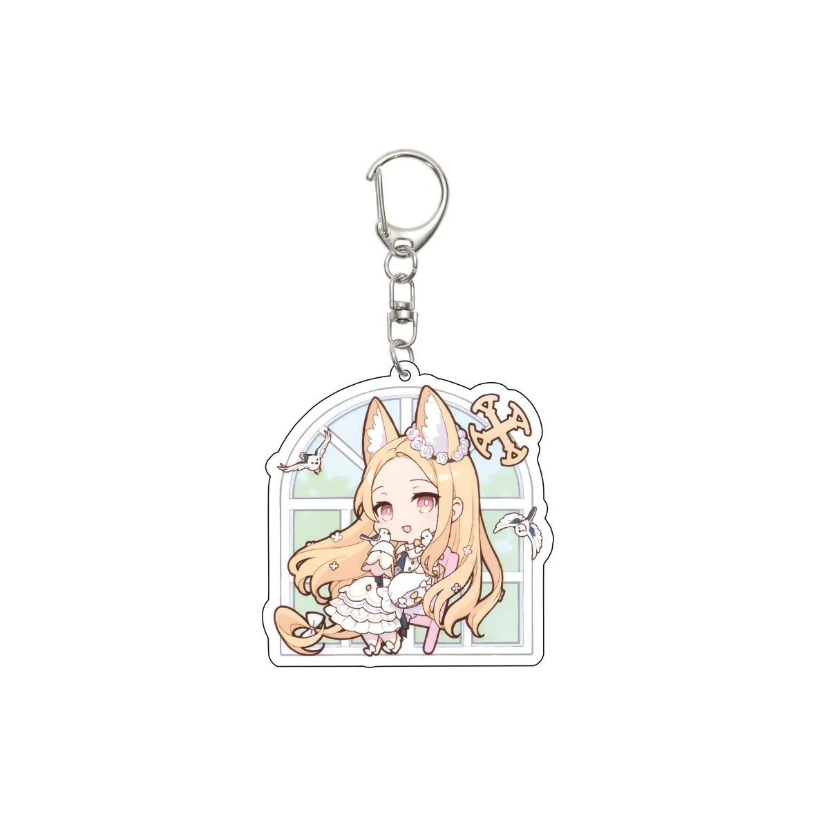 55MM Anime Blue Archive Keychain Takanashi Hoshino/Sunaookami Shiroko  Key Chain Acrylic Model Plate Christmas Gifts