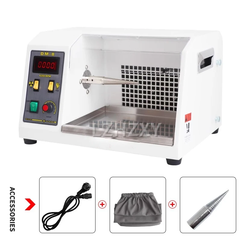 DM-8 Desktop Electric Frequency Polishing Machine Bench Vacuuming Grinding Equipment Watch Strap Jade Jewelry Grinder Polisher