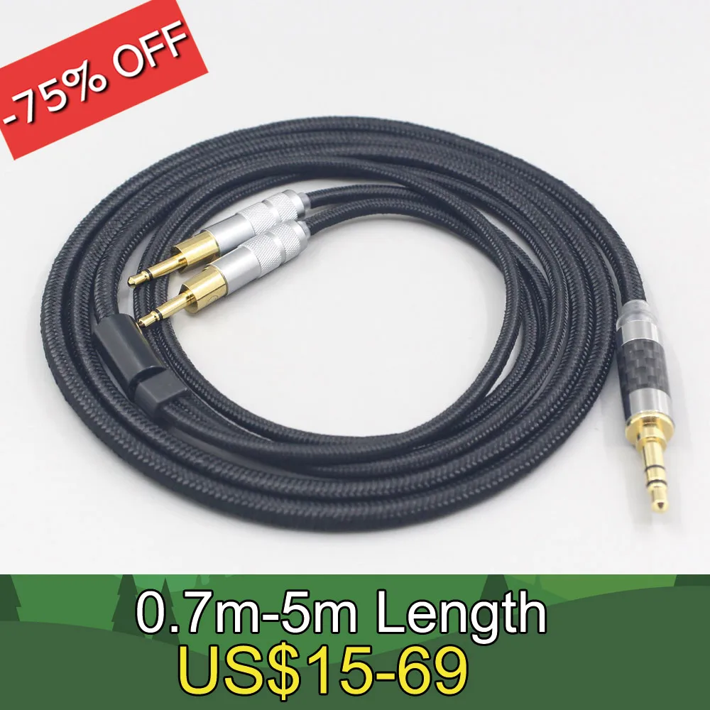 

6.5mm XLR 4.4mm Super Soft Headphone Nylon OFC Cable For Sennheiser HD700 2.5mm pin Earphone headset LN007551