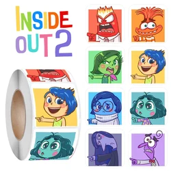 Pegatinas de dibujos animados de Disney para decoración de fiestas, suministros de Arte de papelería, sobre de sellado, juguetes de regalo, 500 piezas, Inside Out 2