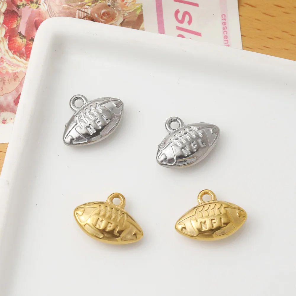 

Сердечный дизайн 50 шт. 13*17 мм ювелирные аксессуары/кулон из нержавеющей стали/ручная работа/форма регби/подвески «сделай сам» для ожерелья # 195271