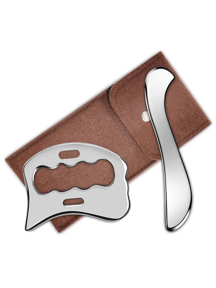 3 in 1 Stainless Steel Gua Sha Massage Tools-Scraping Massage Tools Muscle Scraper Tool for Back,Arms Derma Edge Massage Tool