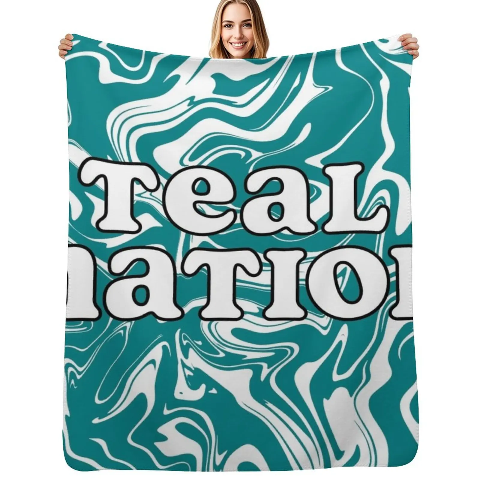 

teal nation ccu Throw Blanket christmas decoration Luxury Thicken Soft Beds Heavy Blankets