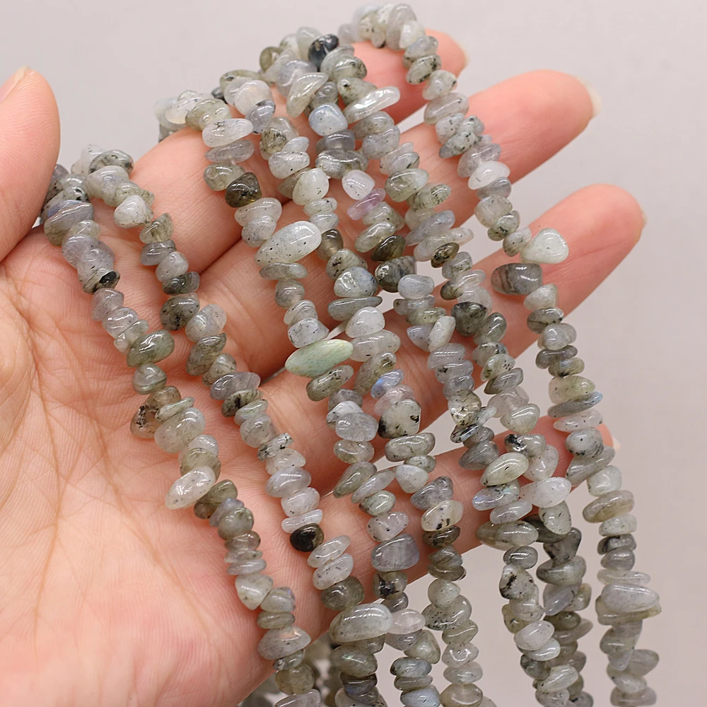 19 Kinds Natural Semi-precious Stone Unshaped Stone Aquamarine 3x5-4x6mm For DIY Necklace Earrings Accessories Gift Length 40cm