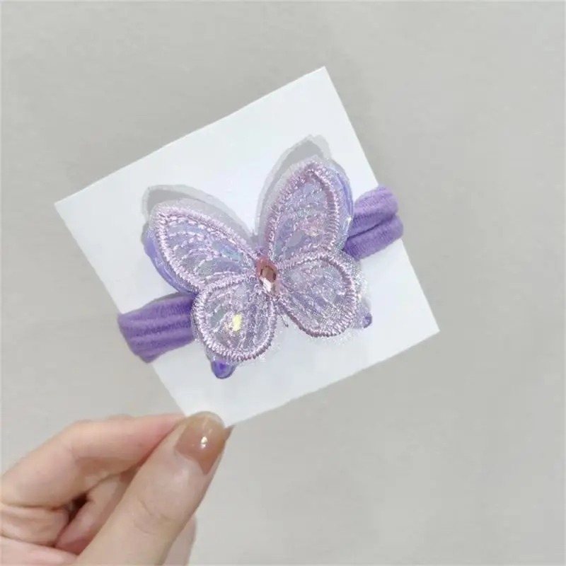 1/5PAIRS Fabric Butterfly Hair Band Wear Resistance Princess Hair Accessories Children's Head Rope Not Easy To Scatter