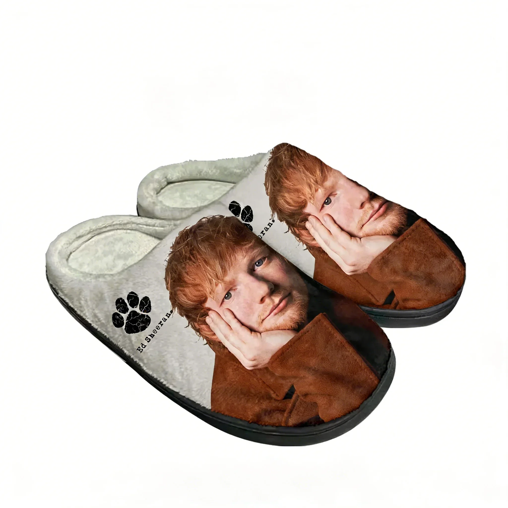 Ed Sheeran Cotton Slippers High Quality Mens Womens Youth Boy Girl Plush Bedroom Keep Warm Shoes Customized Thermal Slipper