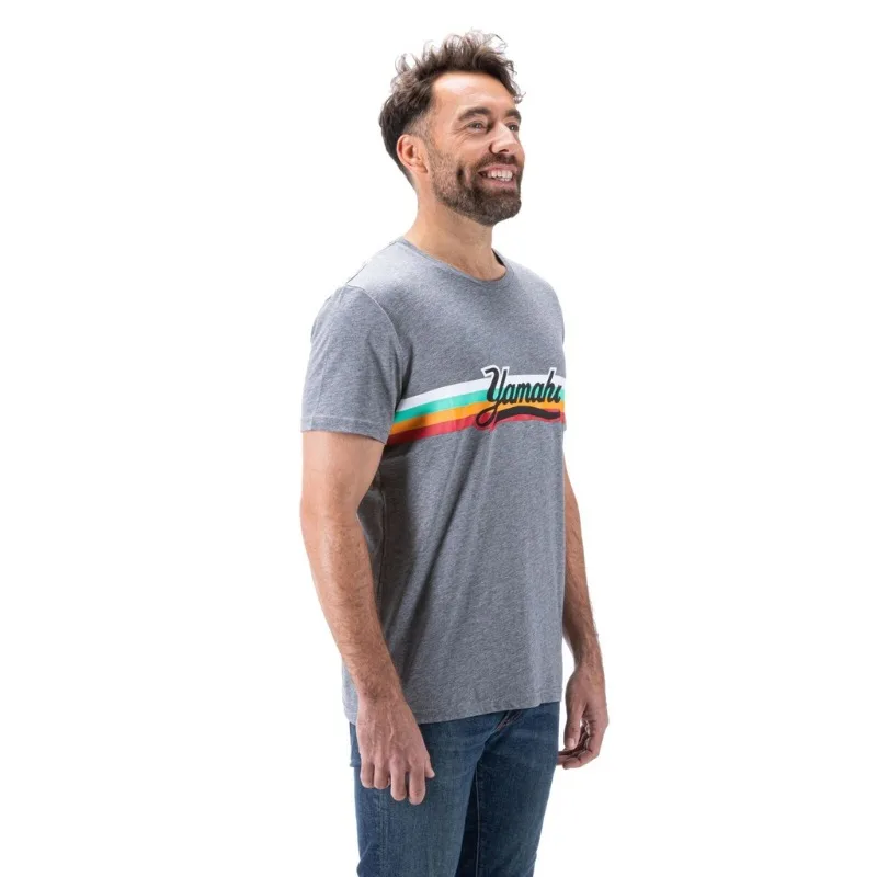 2026 Summer Yamaha Leisure Style Trendy Printed Grey Short Sleeves for Men Women Leisure Personalized Motorcycle Riding Clothes