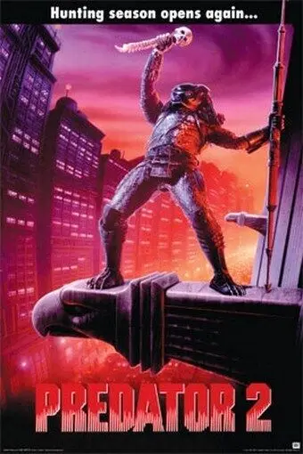 PREDATOR 2 POSTER Hunting Season Opens Again RARE 24X36