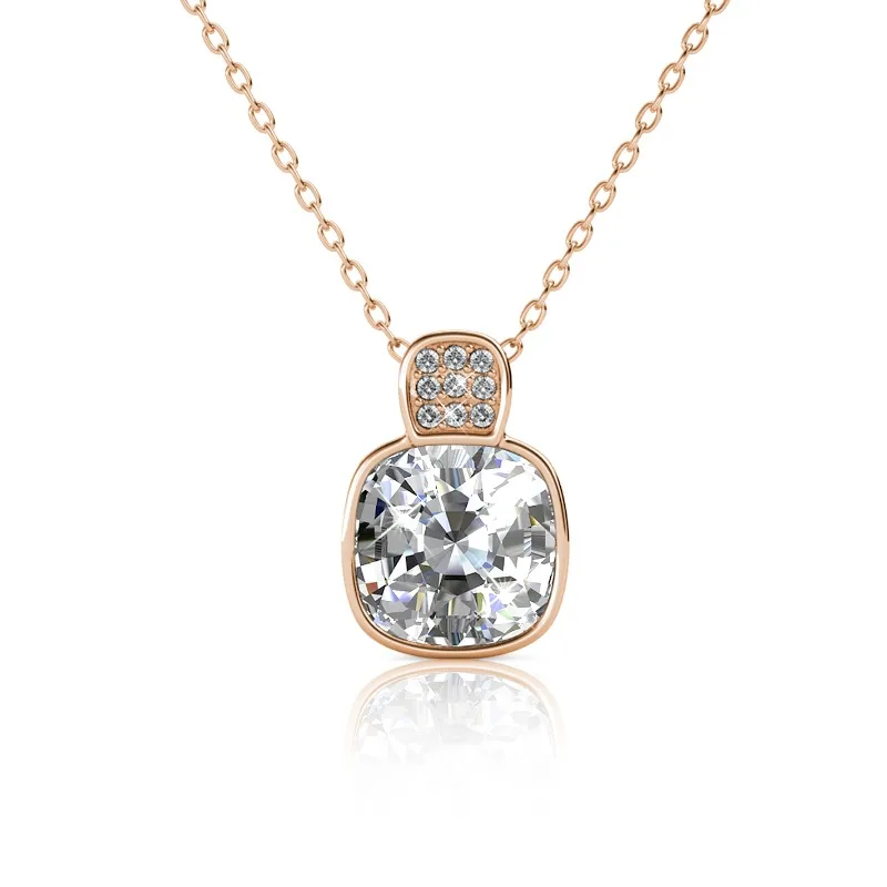 

Daisini модные ожерелья с подвесками из кристаллов Сваровски, простые квадратные модные украшения, позолоченные 18 карат, подарок для нее