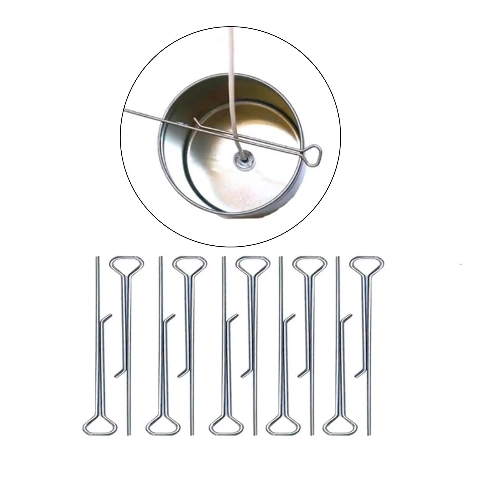 10 Pieces Candle Wick Holders Candle Wick Centering Devices 11cm Wick Stabiliser Tools Metal Wick Clips for Beginners