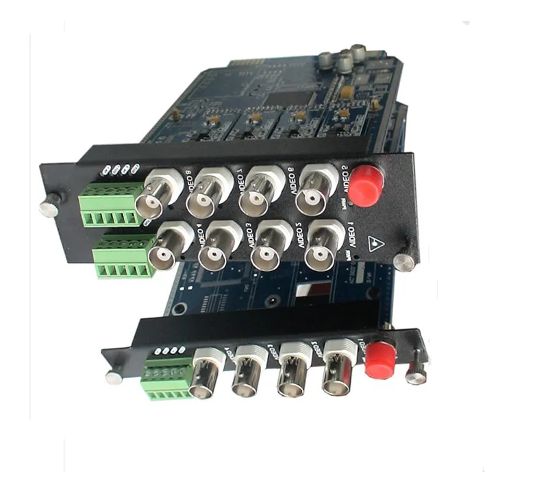 8-channel video optical transceiver plug-in analog to optical fiber can be installed on the rack 220V single mode