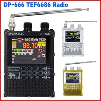 DP-666 TEF6686 High Sensitivity Full Band FM AM Short Wave Radio with LCD Display DSP Receiver with Telescopic Antenna Radio
